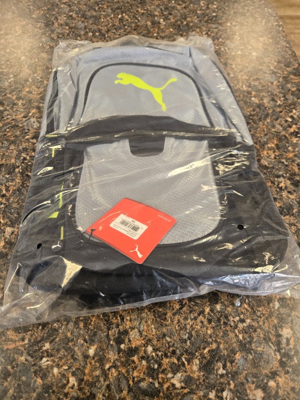 New Puma Backpack - Medium/Standard Size - Gray, Black, and Lime